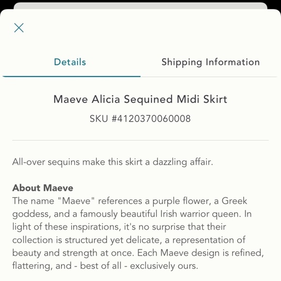 ANTHROPOLOGIE NWT Maeve Alicia Sequinned  Skirt  Size SP. - Picture 4 of 15